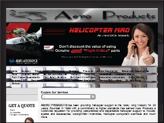 Web site www.aeroproducts.com, Aero Products & Assoc
