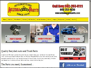 Web site www.arizonaautoparts.com, Arizona Auto Parts