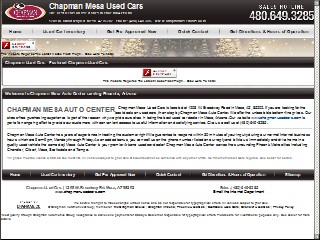 Web site www.chapmanusedcars.com, Chapman Mesa Auto Ctr