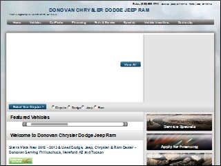 Web site www.donovandodge.com, Donovan Mazda