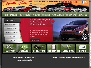 Web site www.martinswantychrysler.com, Martin Swanty Chrysler Dodge