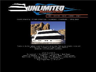 Web site www.uhshouseboats.com, Unlimited Houseboat Svc
