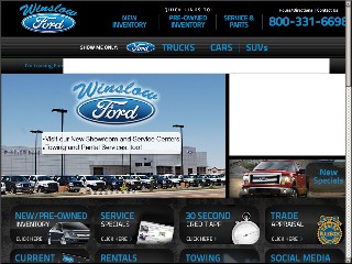 Web site www.winslowford.com, Winslow Ford